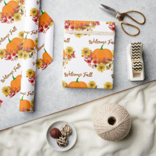 Rustieke herfst oogst / Welkom herfst ambacht  Cadeaupapier