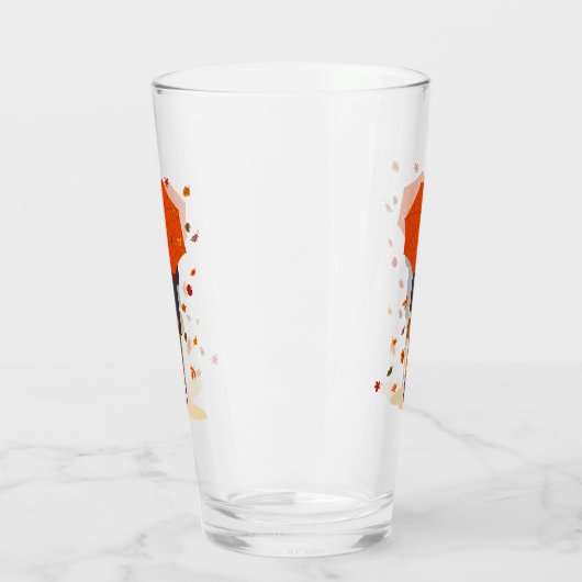 Rustieke herfst paraplu meisje glas (Links)