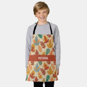 Rustieke Herfst Pastel Custom Pattern Schort (Gedragen)