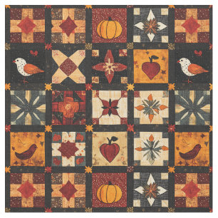 Rustieke herfst Patchwork Quilt patroon boerderi Stof