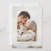 Rustieke Herfst pompoen bloemenbruiloft foto Kaart (Achterkant)