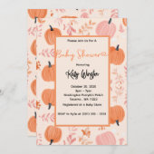 Rustieke Herfst Pompoen Herfst Baby shower Kaart (Voorkant / Achterkant)