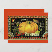 Rustieke  herfst pompoen Herfst Decor Briefkaart (Voorkant / Achterkant)