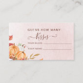 Rustieke Herfst pompoen hoeveel kussen bruids spel Informatiekaartje (Voorkant)