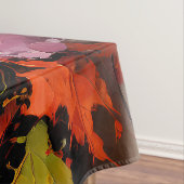 Rustieke Herfst Pompoen Kleurrijke Herfstbladeren Tafelkleed (Voorbeeld)