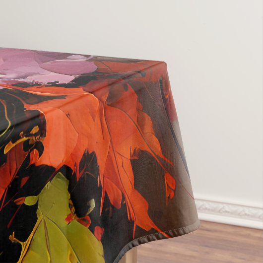 Rustieke Herfst Pompoen Kleurrijke Herfstbladeren Tafelkleed (Voorbeeld)