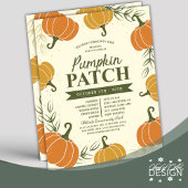 Rustieke Herfst Pompoen Patch Leaf Season Event Fl Flyer