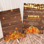 Rustieke herfst pompoen patch verjaardag kaart