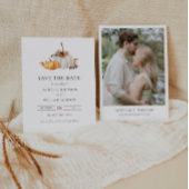 Rustieke Herfst Pompoen Save the Date Invitation Kaart