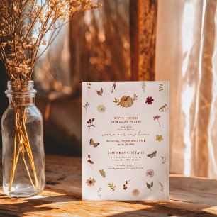 Rustieke Herfst Pompoen Wildflower Housewarming Ui Feestdagenkaart