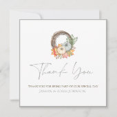 Rustieke Herfst Pompoenen bruiloft Dank u (Voorkant)