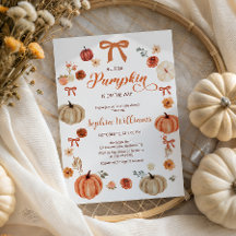 Rustieke Herfst Pompoenen en Bogen Baby shower