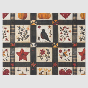 rustieke Herfst quiltpatroon   lappendeken Tissuepapier