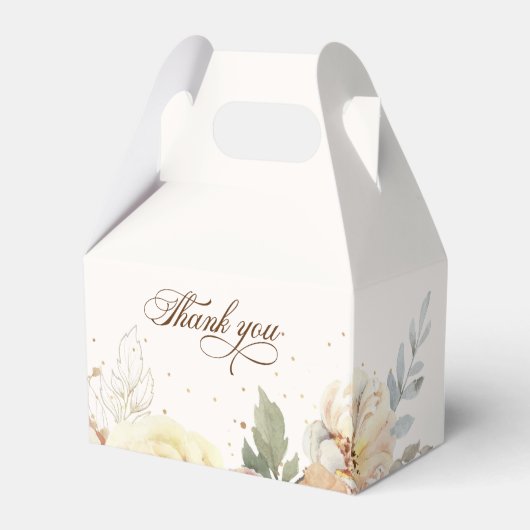 Rustieke herfst Rozen Botanisch Bedankdoosjes (Voorkant Zijde)