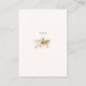 Rustieke herfst Rozen Botanische Script Informatiekaartje (Achterkant)