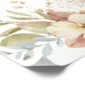 Rustieke herfst Rozen Botanische Script Welkom Poster (Hoek)