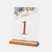 Rustieke Herfst Terracotta Blauw Eucalyptus Bruilo Acryl Bord (Hoek)