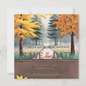 Rustieke Herfst Trees Save The Date (Voorkant)