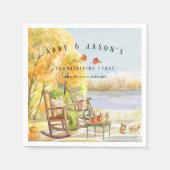 Rustieke herfst veranda | THANKSGIVING Servet (Voorkant)