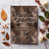 Rustieke herfst verlaat Thanksgiving cocktail part Kaart