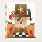 Rustieke Herfst vogelverschrikker met pompoenen en Planner (Voorkant)