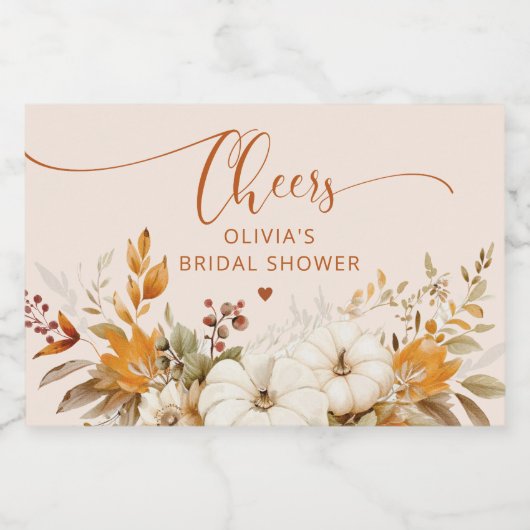 Rustieke herfst vrijgezellenfeest Mousserende Wijn Sparkling Wijnetiket (Enkel label)