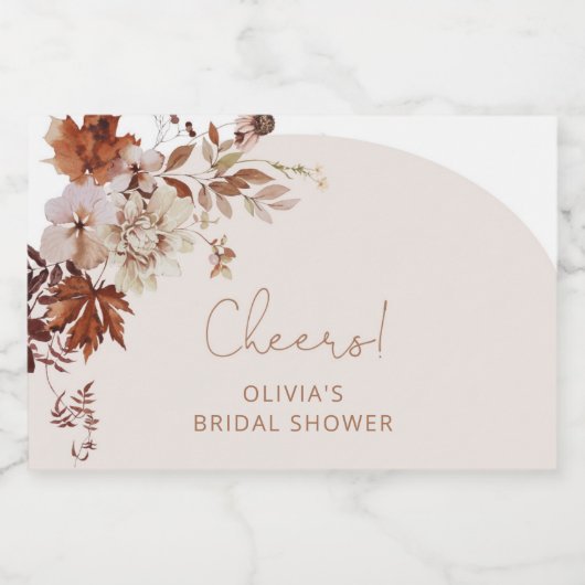 Rustieke herfst vrijgezellenfeest Mousserende Wijn Sparkling Wijnetiket (Enkel label)