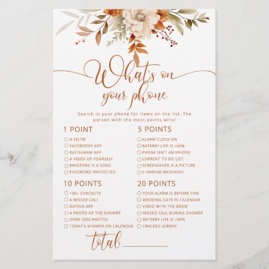 Rustieke herfst wat is er op uw telefoon bruids sp (Voorkant)