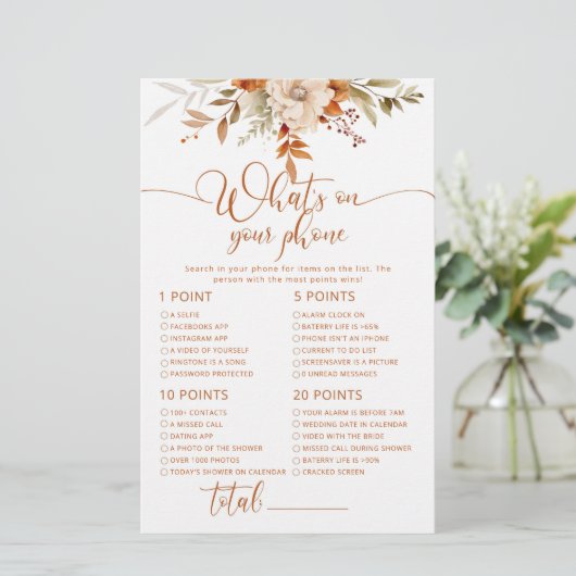 Rustieke herfst wat is er op uw telefoon bruids sp (Staand voorkant)