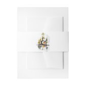 Rustieke herfst Waterverf Pine Bruiloft Monogram Uitnodigingen Wikkel (Voorkant Voorbeeld)