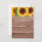 Rustieke Herfst Zonnebloem | BABY SHOWER Bedankkaart (Achterkant)