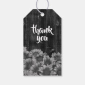 Rustieke herfst Zonnebloemen op hek Bruiloft Cadeaulabel (Achterkant)