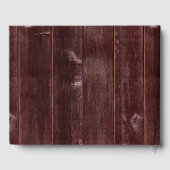 Rustieke herfst Zonnebloemen op hek Bruiloft Gastenboek (Achterkant)