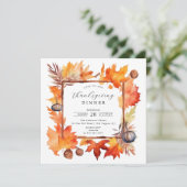 Rustieke herfstblad Thanksgiving Kaart (Staand voorkant)