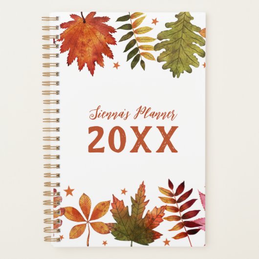 Rustieke herfstbladeren Herfst gebladerte Waterver Planner (Voorkant)