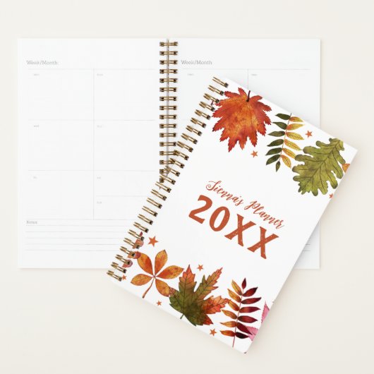 Rustieke herfstbladeren Herfst gebladerte Waterver Planner (Display)