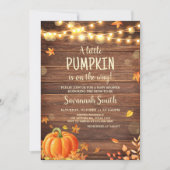 Rustieke herfstbladeren pompoen Baby shower Kaart (Voorkant)