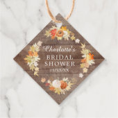 Rustieke Herfstbladeren Pompoen Bruiloft Favor Bedankjes Labels (Achterkant)