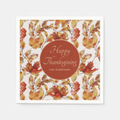 Rustieke herfstbladeren Thanksgiving servetten (Voorkant)