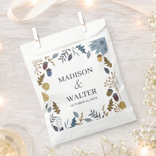 Rustieke herfstbladeren vallen trouwtafel nummer s bedankzakje (Geknipt)