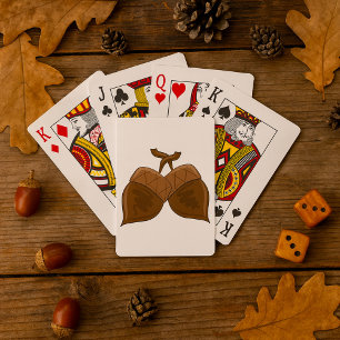 Rustieke herfstbos Natuur Pokerkaarten