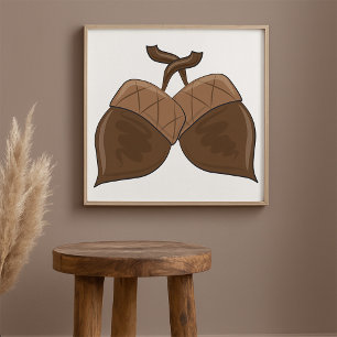 Rustieke herfstbos Natuur Poster