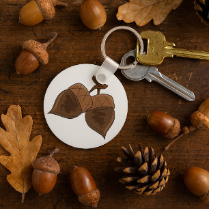 Rustieke herfstbos Natuur Sleutelhanger