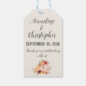 Rustieke herfstbruiloft nog lang en gelukkig begin cadeaulabel (Achterkant)