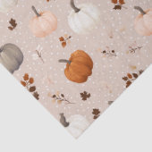 Rustieke herfstpompoenen & herfstbladeren tissuepapier (Detail)