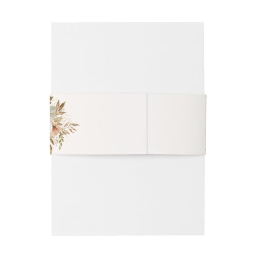 Rustieke herfstrozen botanisch schrift uitnodigingen wikkel (Achterkant Voorbeeld)