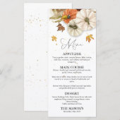 Rustieke herfstthema menu (Voorkant / Achterkant)