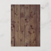 Rustieke herfstverlichting bruiloftsreceptie met h informatiekaartje (Achterkant)