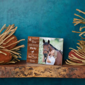 Rustieke Herinnering Paardengedenkteken Fotoplaat (Zijkant)