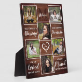 Rustieke herinneringsplaquette voor foto's ter nag fotoplaat (Zijkant)